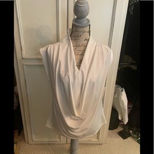 Zac & Rachel Brand New white cowl neck blouse